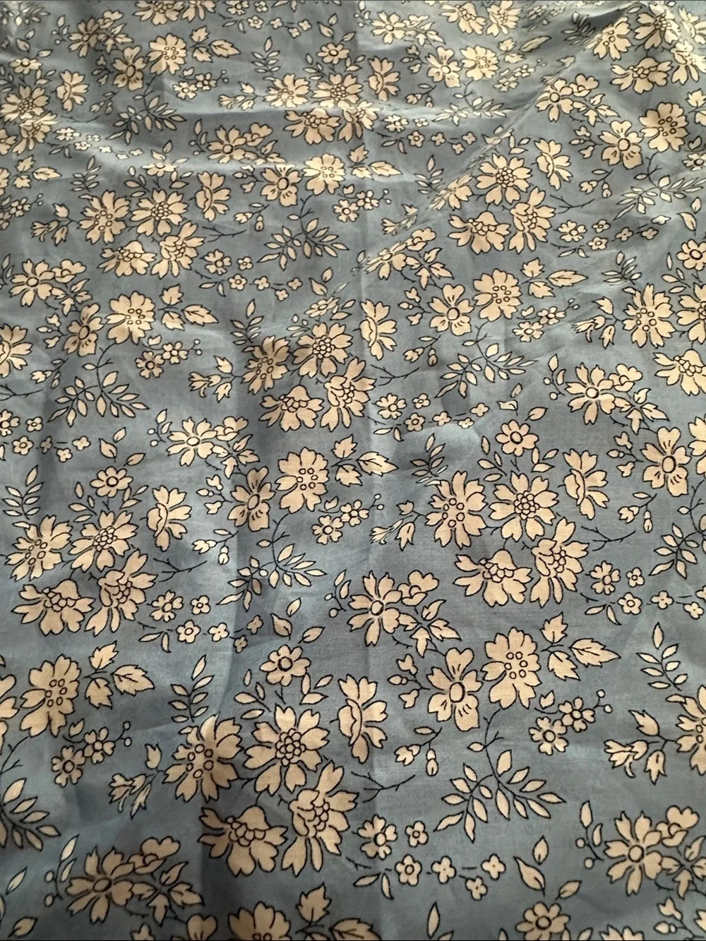 J. Crew Liberty Floral Print Square head Scarf / NECK Bandana blue white NWT